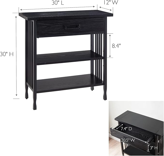 Leick Home 11261-BK Ironcraft Rustic Foyer Bookcase - Image 3