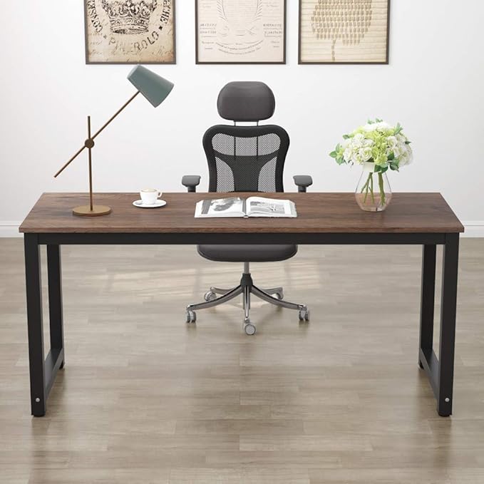 Tribesigns Computer Desk, 63 inch Large Office Desk Computer Table Study - Image 2