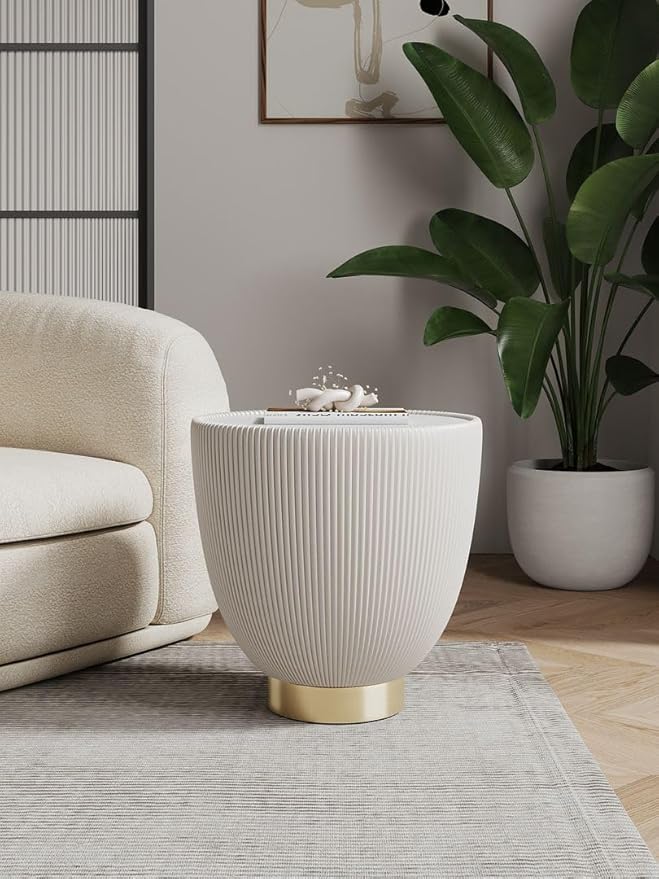 Manhattan Comfort Anderson Modern 18" Round End Table 2.0 | Ceramic Marble - Image 2