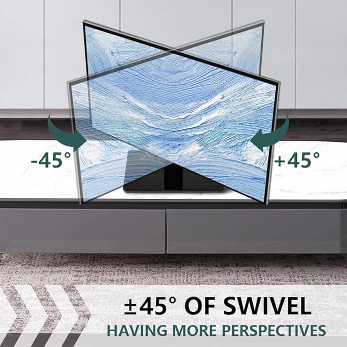 Universal TV Stand for 13"–43" TVs Swivel 4 Level Height Adjustable Table Top - Image 5