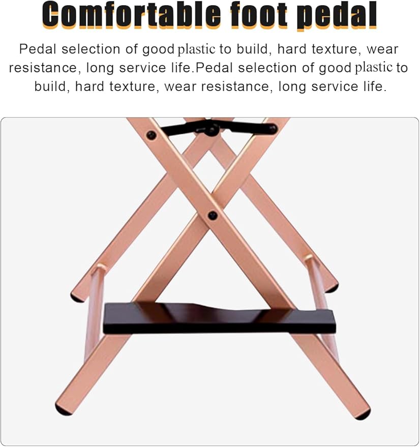 Lorvain Folable Makeup Artist Stool Chair, Protable Tall Folding Directors Chair - Image 6
