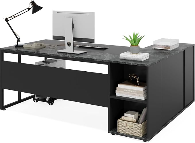 Tribesigns 71 inch Executive Desk, L Shaped Desk - Image 8
