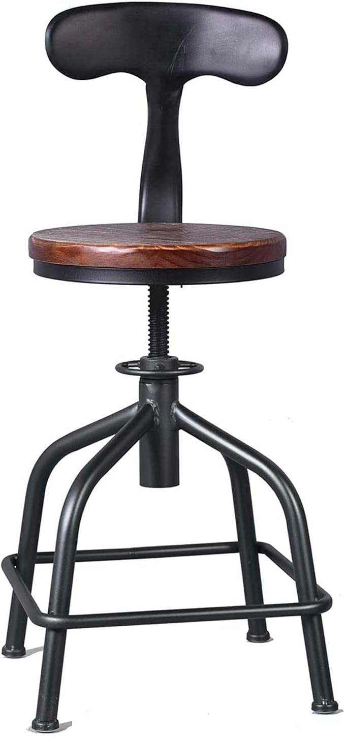 Topower Farmhouse Kitchen Stool, Industrial Counter Stool, Kitchen Deco Round - Image 6