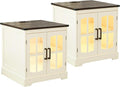 ChooChoo Farmhouse End Table Set of 2, Nightstand by ChooChoo