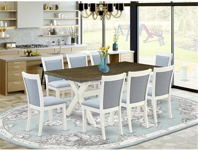 East West Furniture X077MZ015-9 9 Piece Dining Room Furniture Set Includes a - Image 2