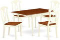 East West Furniture MZKE5-WHI-W 5 Piece Dining Set Includes a Rectangle Dining by EastWestFurniture