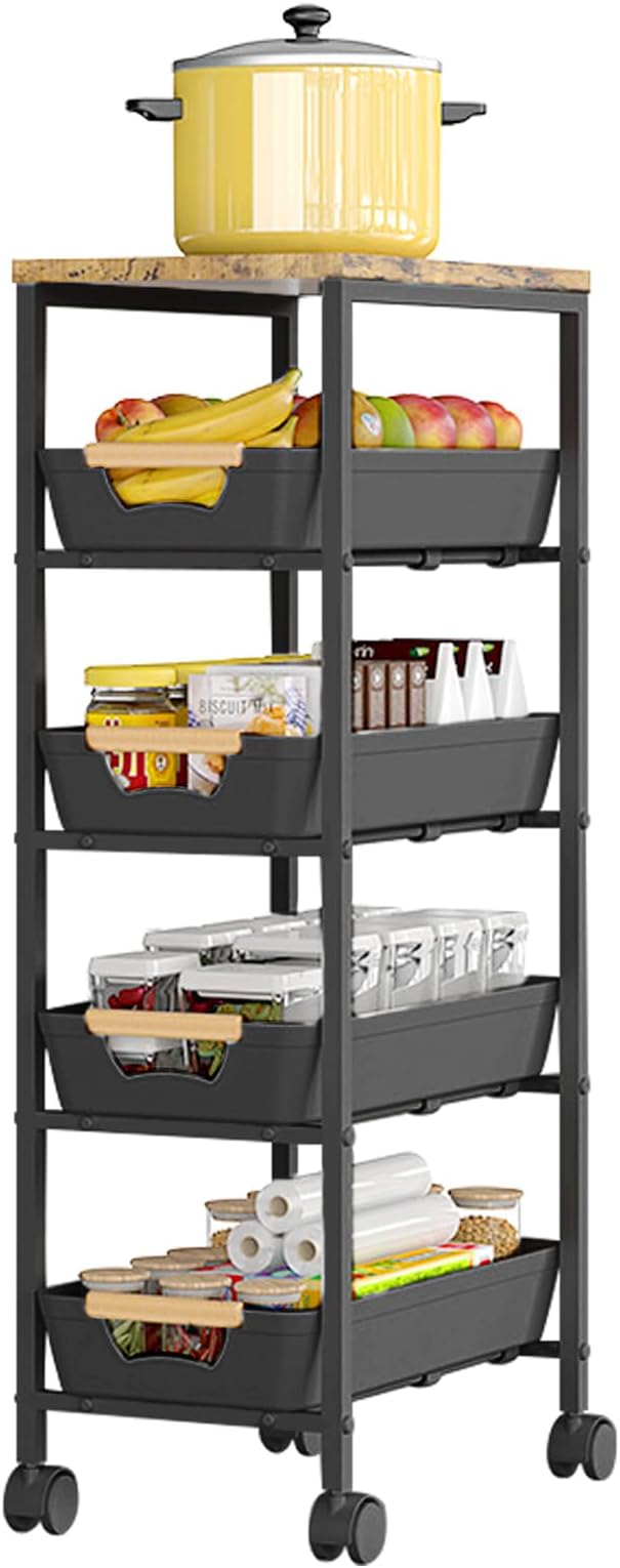 Aupekro 5-Tier Rolling Storage Cart by Aupekro