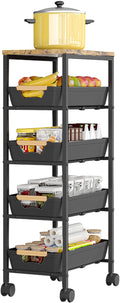 Aupekro 5-Tier Rolling Storage Cart by Aupekro