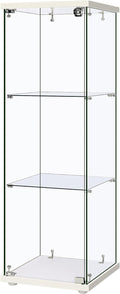 VIVOHOME 3 Layers 15.7''W x 15.7''D x 47.2''H Glass Display Cabinet Countertop by VIVOHOME