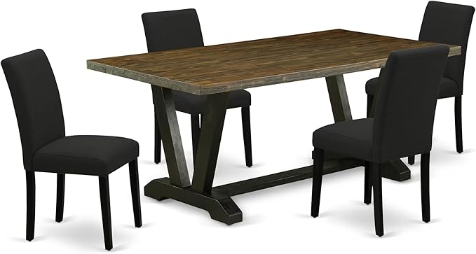 East West Furniture V677AB624-5 5 Piece Dinette Set Includes a Rectangle Dining by EastWestFurniture