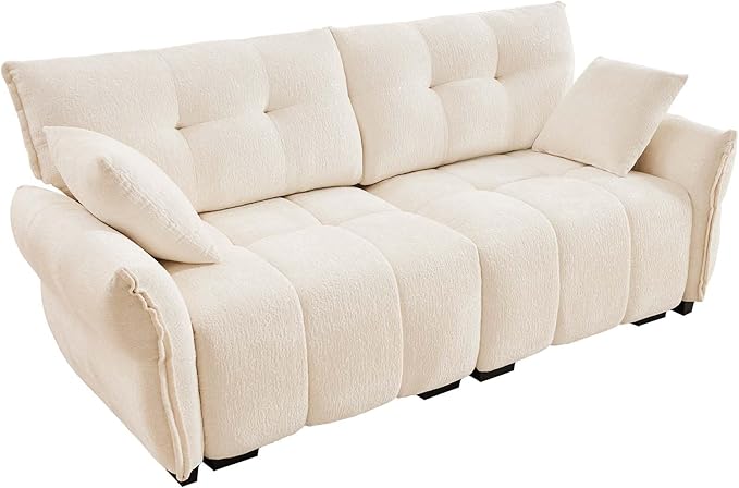 Modern Chenille Fabric 2-Seat Loveseat Sofa, Premium Upholstery Living Room - Image 5