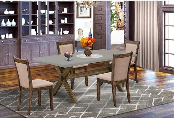East West Furniture X797MZ716-5 5 Piece Kitchen Table Set - Image 2