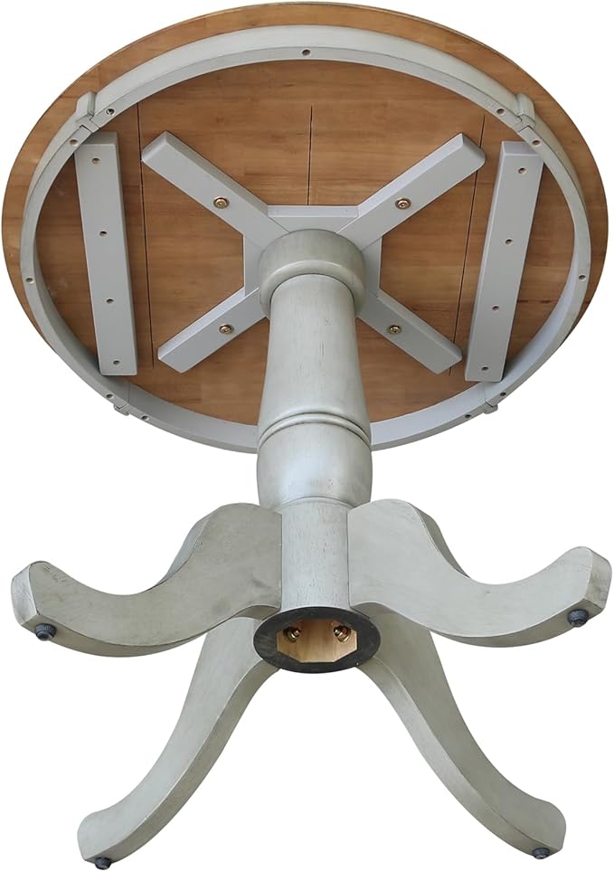IC International Concepts 30" Round Top Pedestal Dining Table, 28.9" High - Image 5