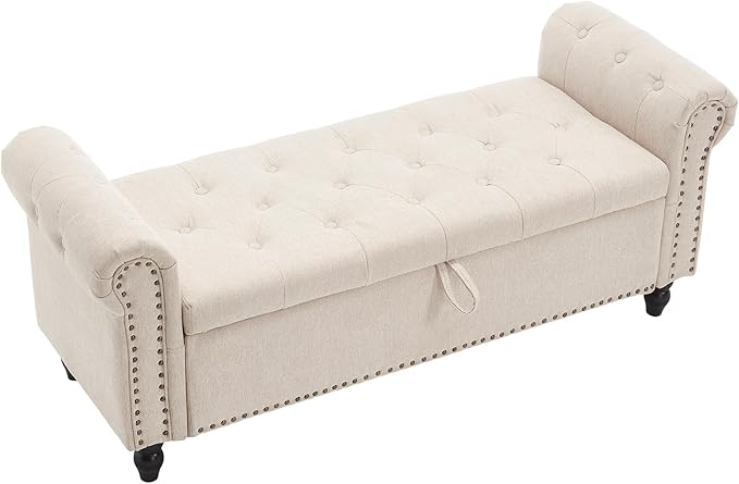 Furniliving 55” End of Bed Bench, Bedroom Bench by FurnilivingFurnitureforHome