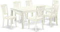 East West Furniture LGAV7-LWH-W 7 Piece Dining Room Table Set Consist of a by EastWestFurniture