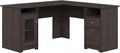 Bush Furniture Cabot L Shaped Computer Desk in Heather Gray | Corner Table by BushHome