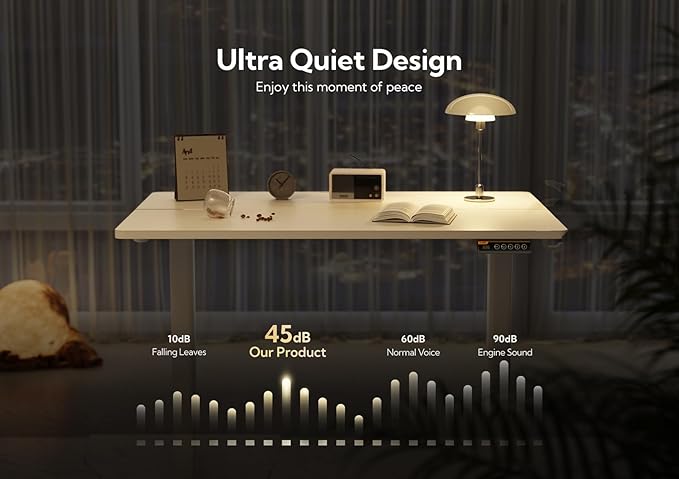 Claiks Electric Standing Desk, Adjustable Height Stand up Desk, 48x24 Inches - Image 7