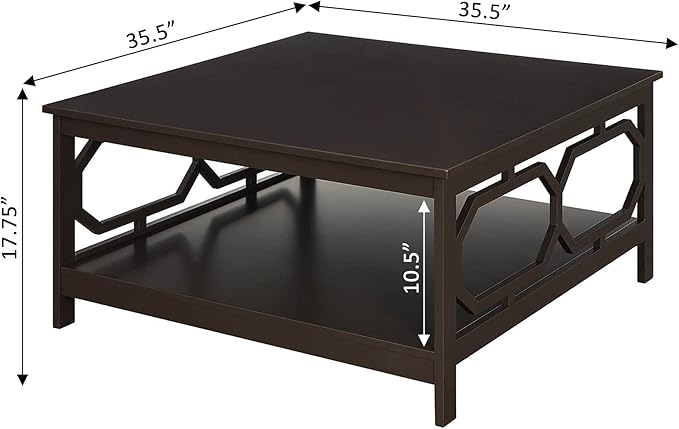 Convenience Concepts Omega Square 36" Coffee Table - Image 3