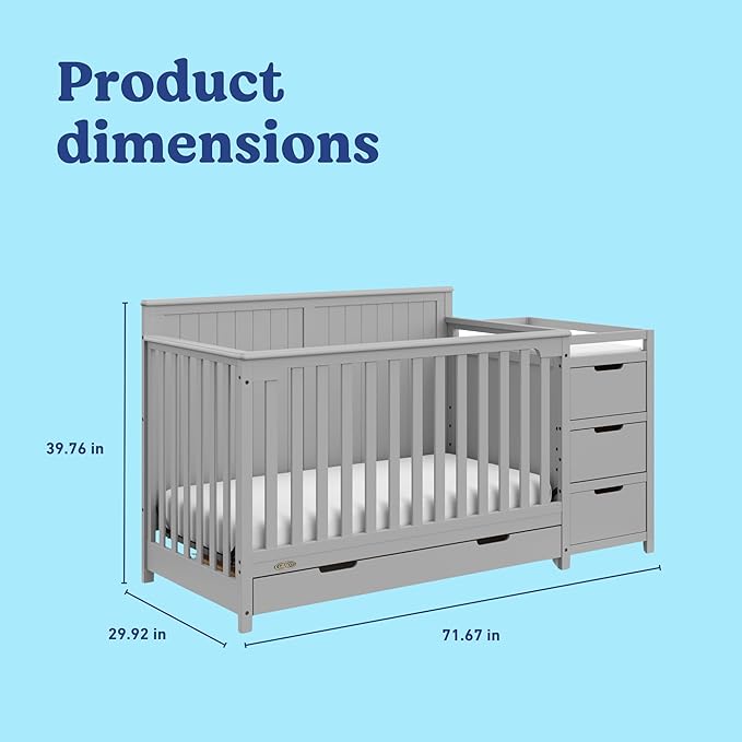 Graco Hadley All-in-One Convertible Crib & Changer – GREENGUARD Gold Certified - Image 8