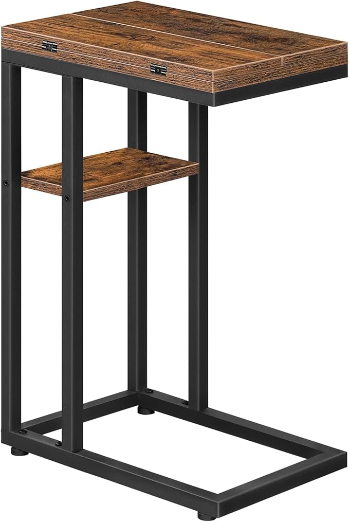 HOOBRO Foldable End Table, C Shaped Side Table by HOOBRO