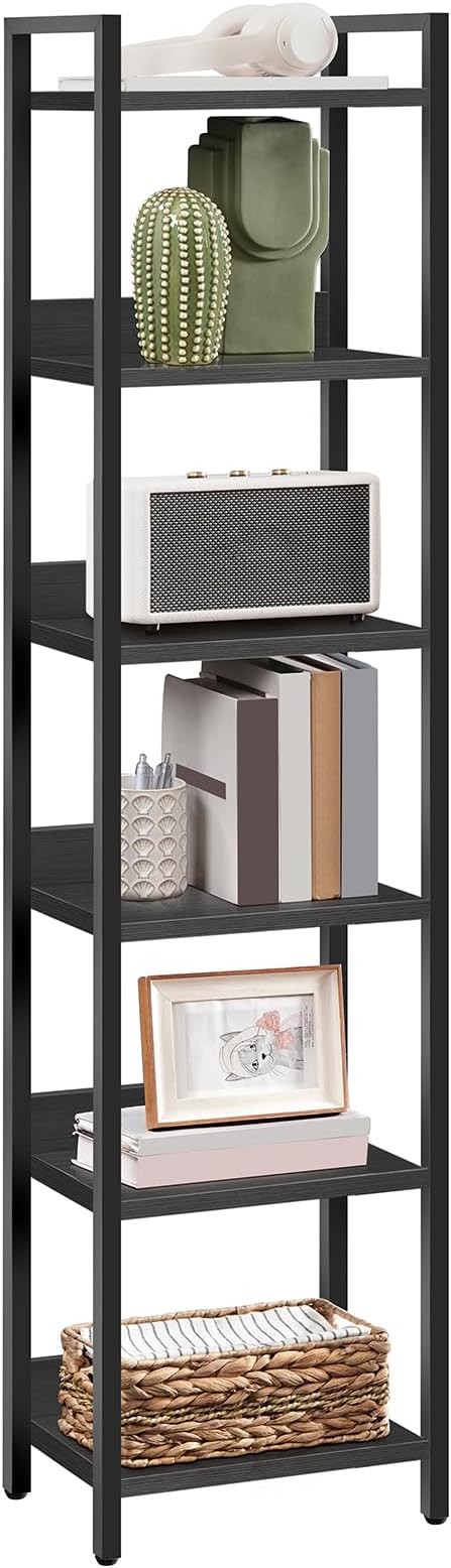Bookshelf, 6-Tier Bookcase, Standing Book Shelf - Image 7