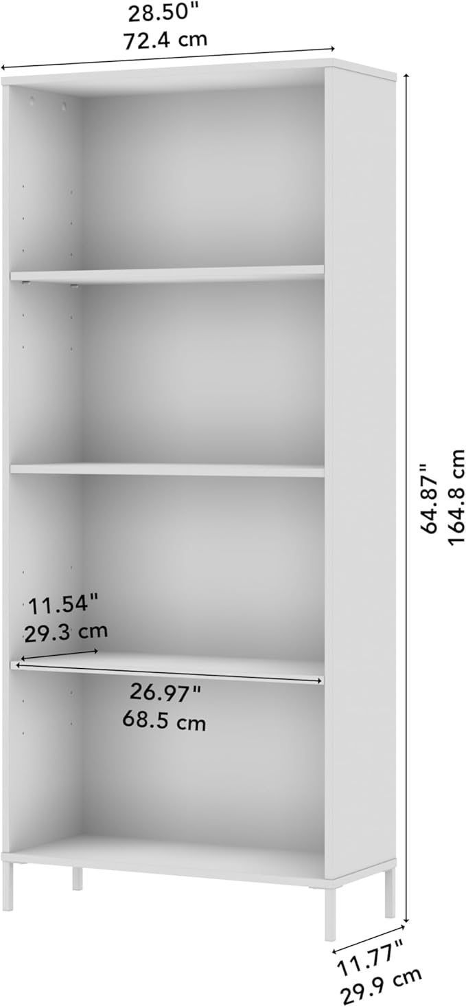 Bush Home Essence 4 Shelf Bookcase, Living Room Furniture, Essence Collection - Image 3