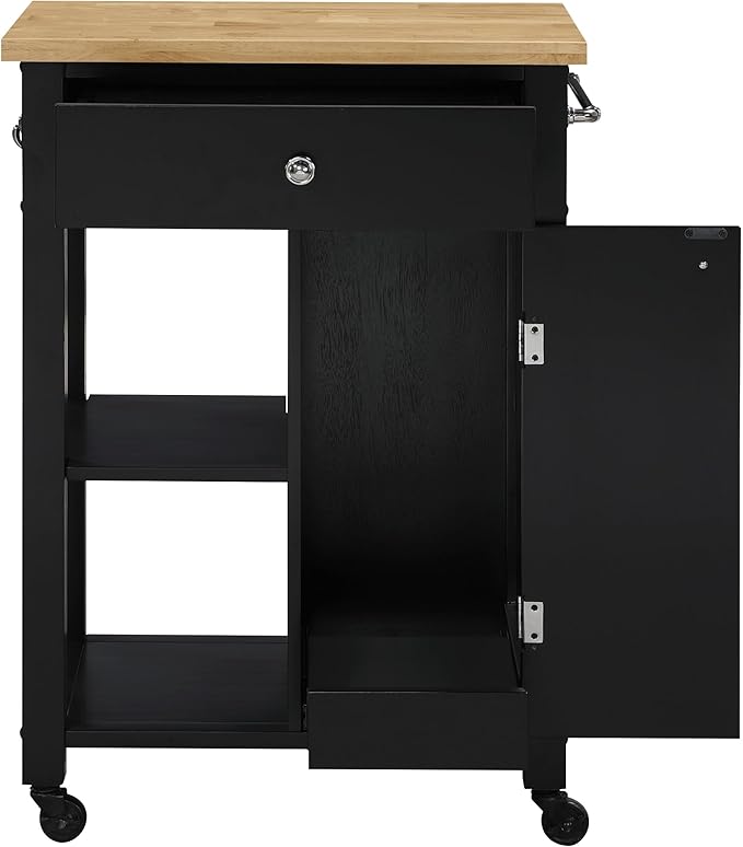 OSP Home Furnishings Derry Modern Farmhouse Kitchen Cart - Image 12