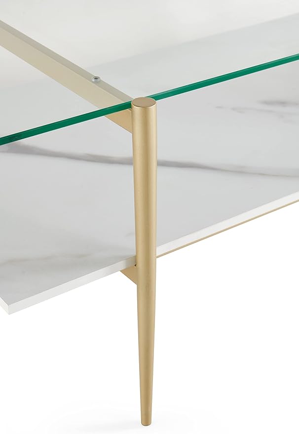 AGV LIGHTING Tadio Glass Coffee Table, Mid-Century Modern Coffee Table - Image 10