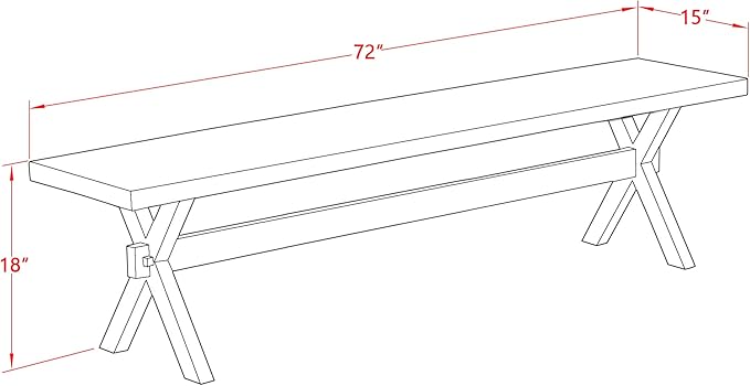 East West Furniture X097EL207-6 6 Piece Kitchen Table Set Contains a Rectangle - Image 15