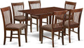 East West Furniture PSNO7-MAH-C 7 Piece Dining Room Furniture Set Consist of a by EastWestFurniture