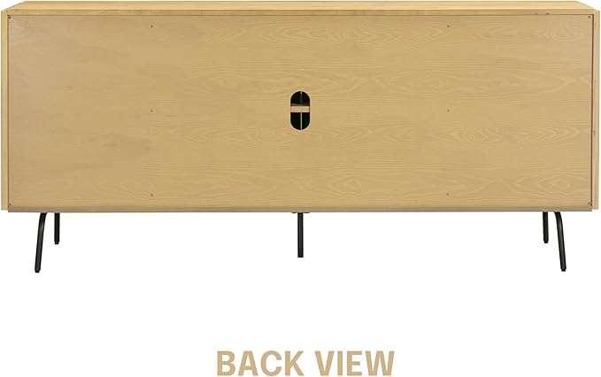 NTC Veil Modern Sideboard with 4 Doors, Buffet Cabinet with Vertical Groove - Image 6