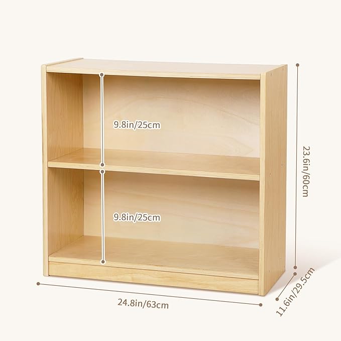 OOOK Montessori Toy Shelf, Kids Bookshelf and Toy Storage, Small Bookshelf - Image 3