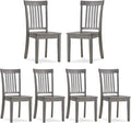 COLAMY Wooden Dining Chairs Set of 6, Spindle High Back Windsor Kitchen Side by COLAMYINC