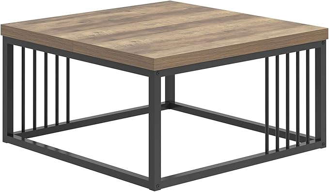 FOLUBAN Coffee Table, Modern Square Center Table - Image 9