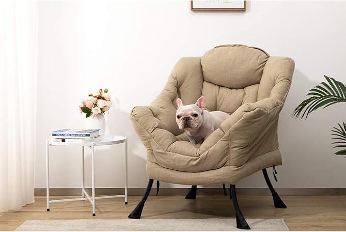 HollyHOME Modern Fabric Large Lazy Chair, Accent Oversized Comfy Reading Chair - Image 5