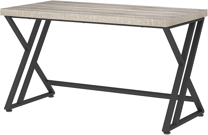 LVB Large Home Office Desk, Long Industrial Computer Desk, Metal Wood Writing - Image 9