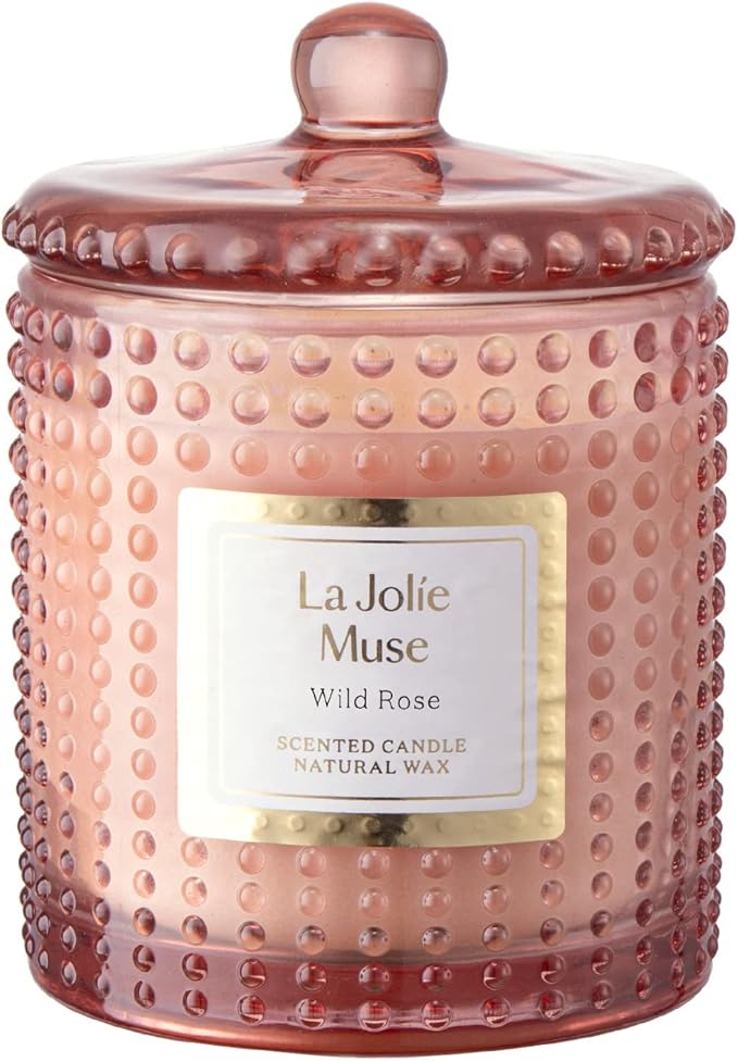 LA JOLIE MUSE Rose Noir & Oud Scented Candle – Lemon, Rose & Oud | 10 oz by LaJol%C3%ADeMuse