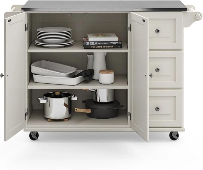 Homestyles Dolly Madison Rolling Mobile Kitchen Island - Image 9