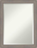 Amanti Art Grey Wall Mirror 28x22 Greywash Rectangle Bathroom Mirror by AmantiArt