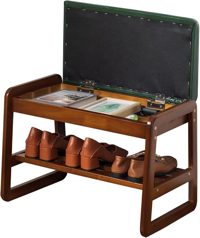Shoe Rack Bench, Solid Wood Entryway Bench by ABAMFUR