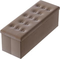 PRANDOM Jumbo Ottoman with Storage Velvet Folding Small Square Foot Stool with by Prandom