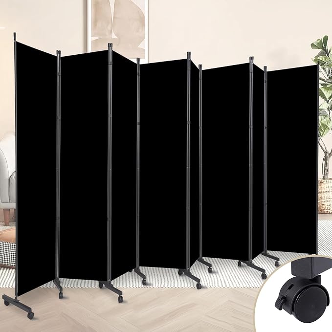 Room Divider 8 Panel Room Dividers/Wheels, Room Divider Panel by HOMSCREENER