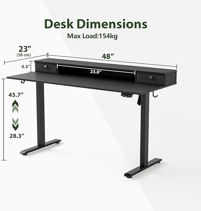 Agilestic 48 x 23 Inches Electric Standing Desk - Image 3