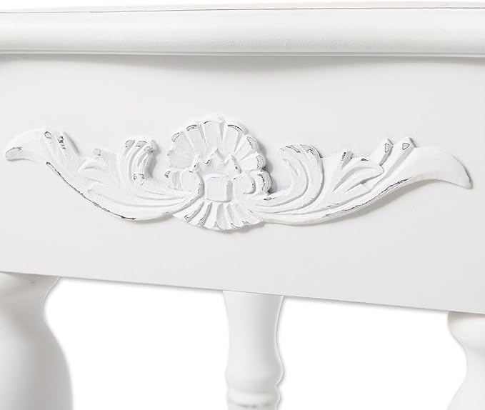 Carved White Side Table - Image 8