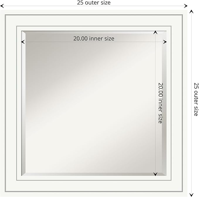 Amanti Art White Bathroom Mirror - Image 4