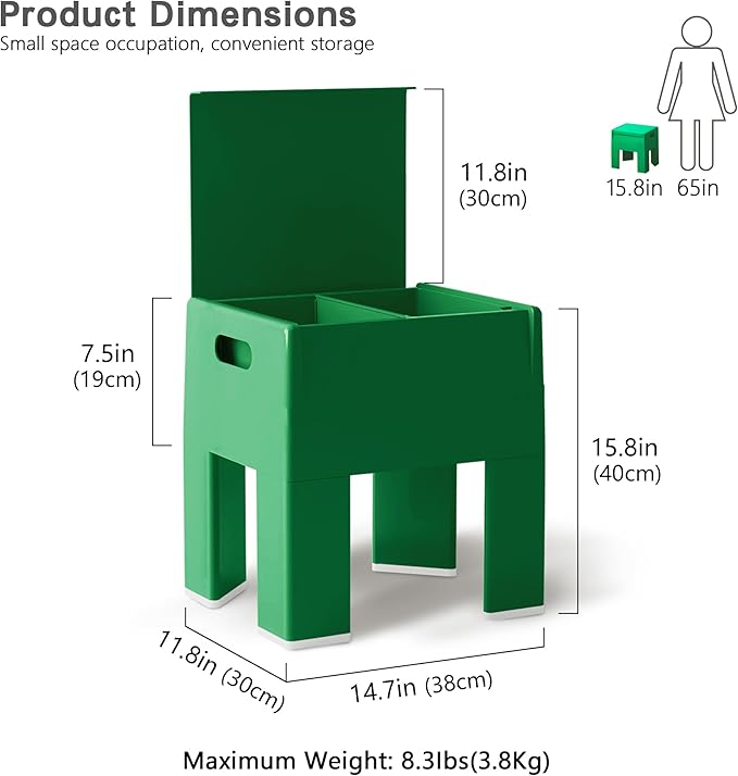 Nightstand Bedside with Storage Space, Dorm and Small Spaces, Easy Assembly - Image 2