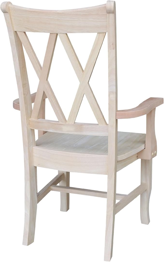 Solid Wood Double X-Back Dining Chair - Image 7