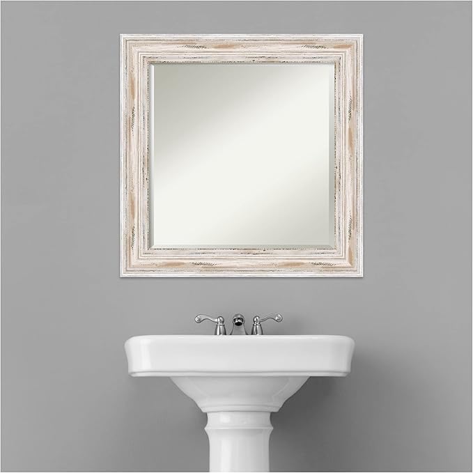 Amanti Art White Bathroom Mirror - Image 6