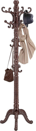 Wood Coat Rack Stand, Classic Wooden Coat Rack Freestanding by LOZABEECOATRACKSTAND