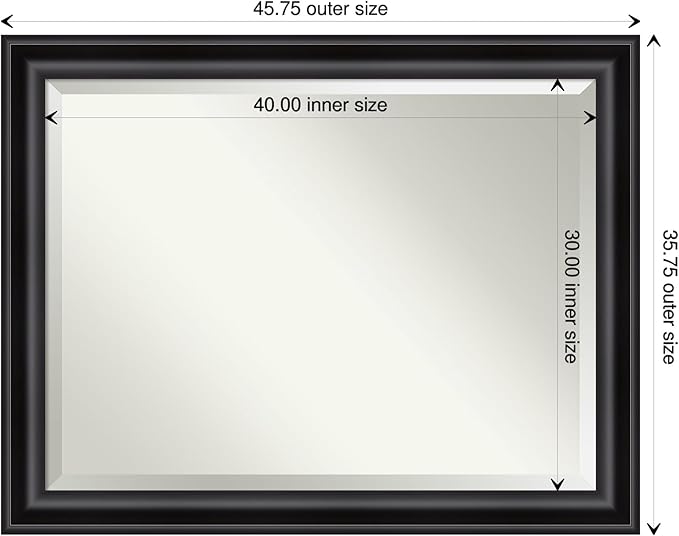 Amanti Art Black Bathroom Mirror - Image 4